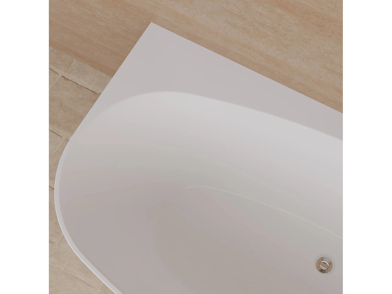 Baignoire Ilot Magic 180 blanche 180 x88 x58 cm, by SPALINA