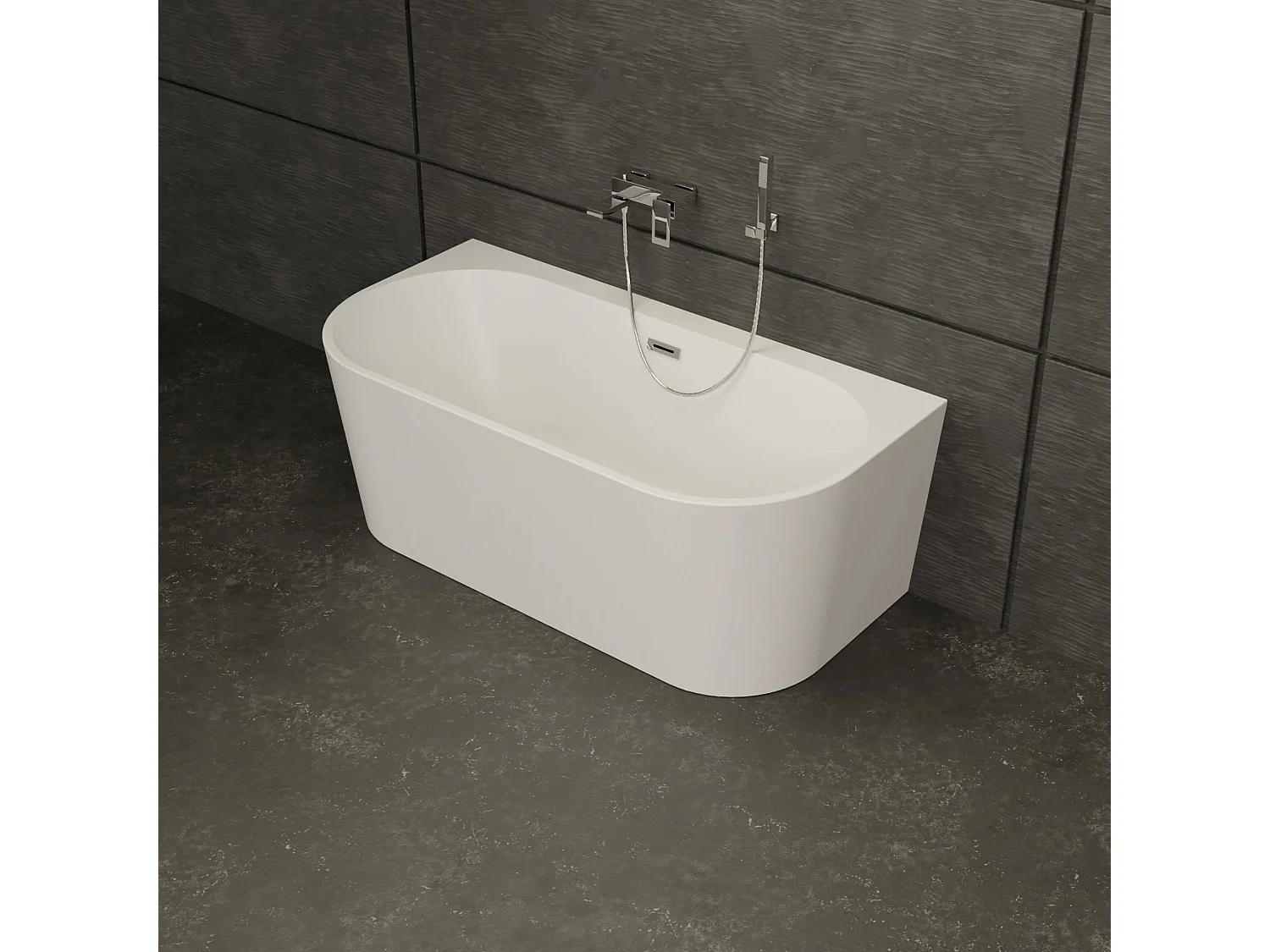 Baignoire Ilot Naos 160 blanche 160 x75 x58 cm, by SPALINA