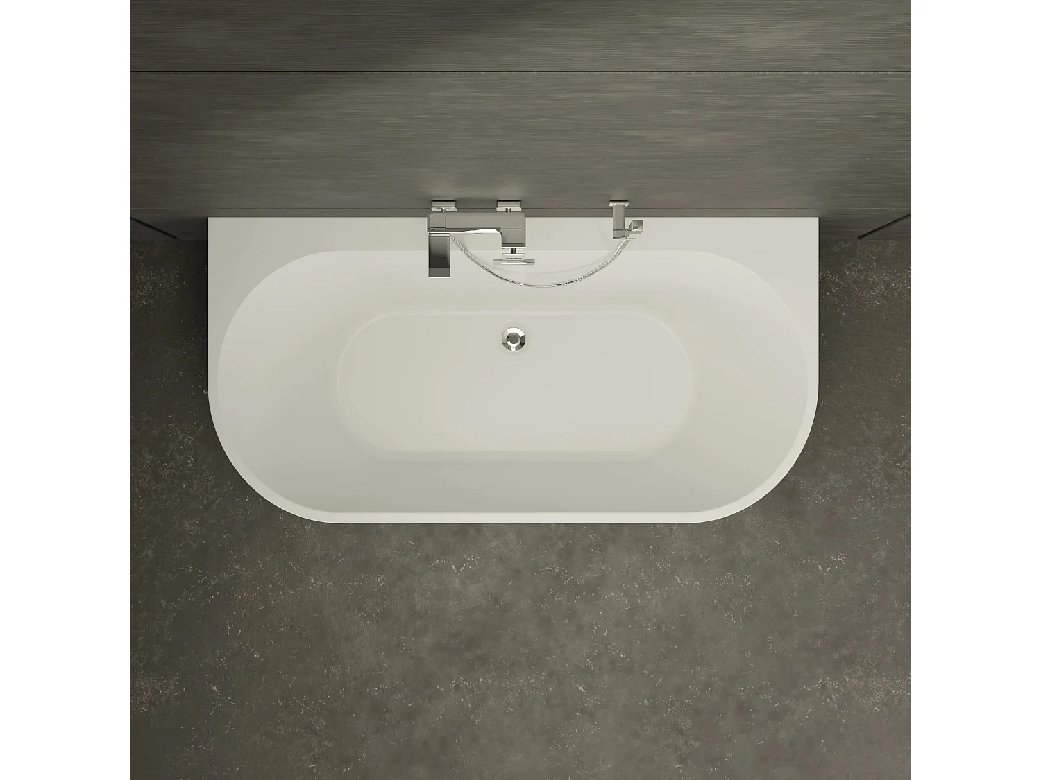 Baignoire Ilot Naos 160 blanche 160 x75 x58 cm, by SPALINA