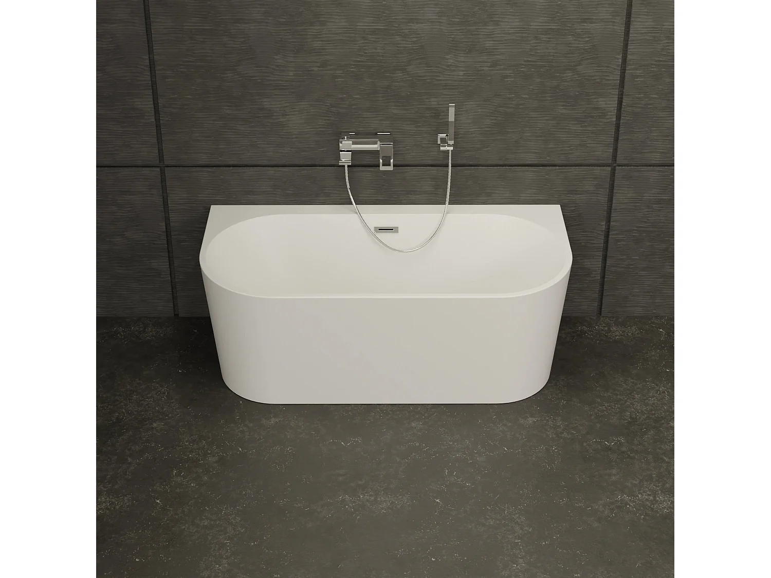 Baignoire Ilot Naos 160 blanche 160 x75 x58 cm, by SPALINA