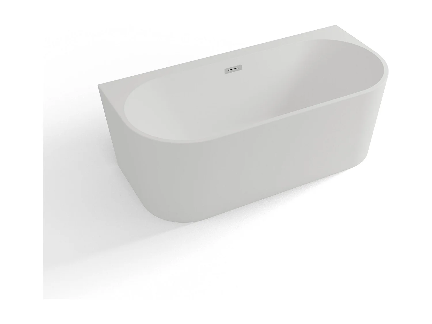 Baignoire Ilot Naos 160 blanche 160 x75 x58 cm, by SPALINA