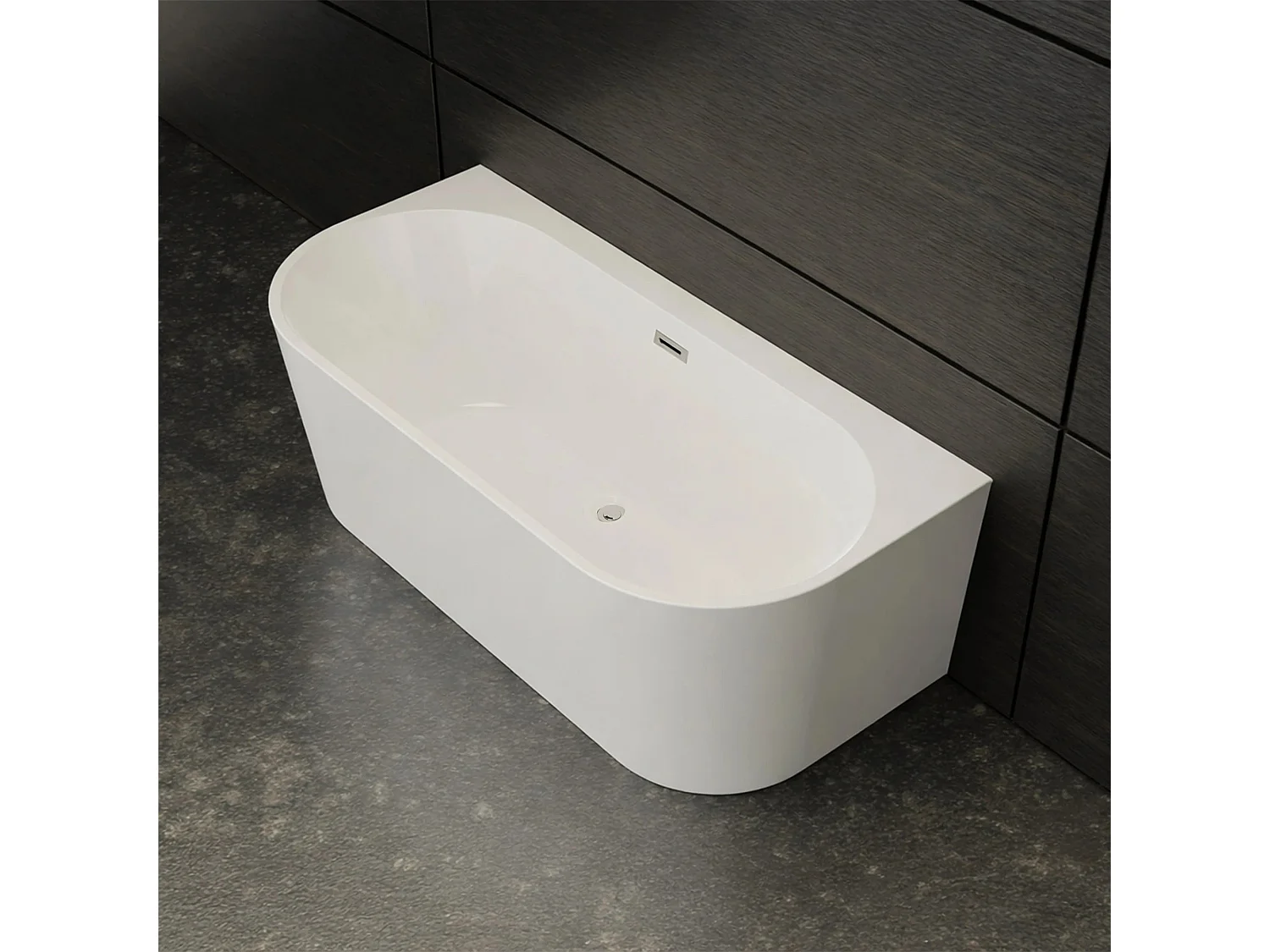 Bundle Naos 170 blanche + robinetterie Infinite chromée 170 x80 x58 cm, by SPALINA