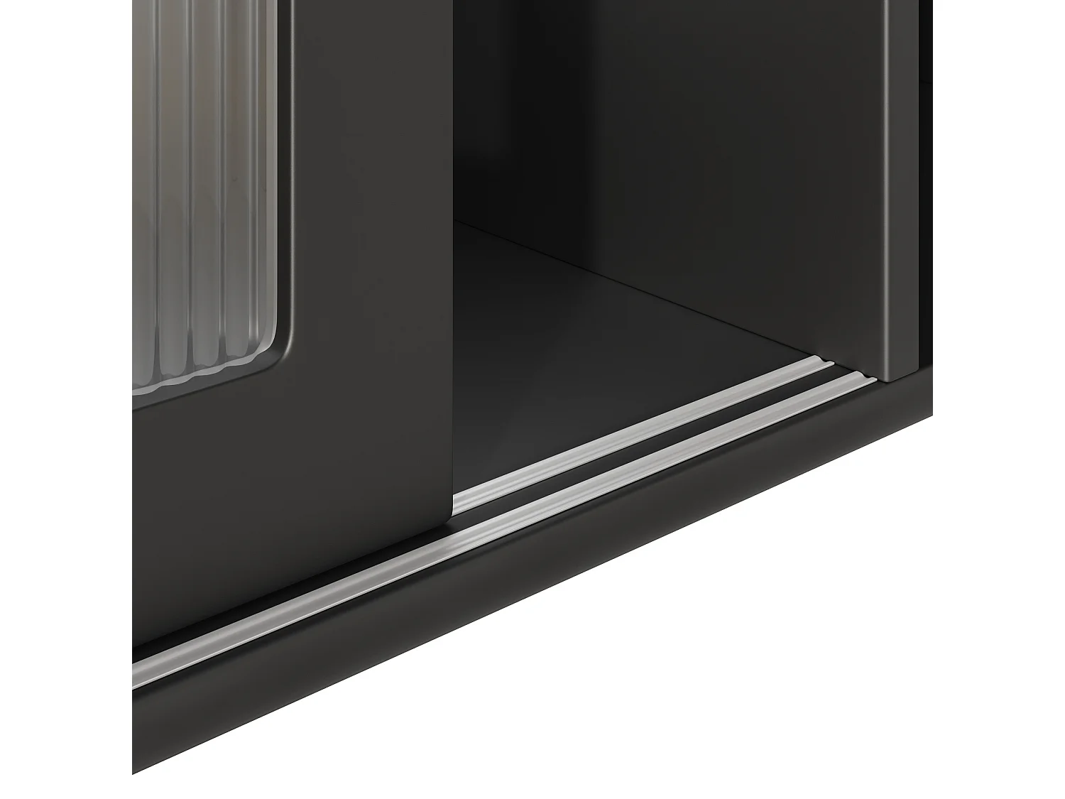 Buffet de cuisine 120/167/35 cm avec éclairage LED et étagères réglables MDF et panneaux de particules noir