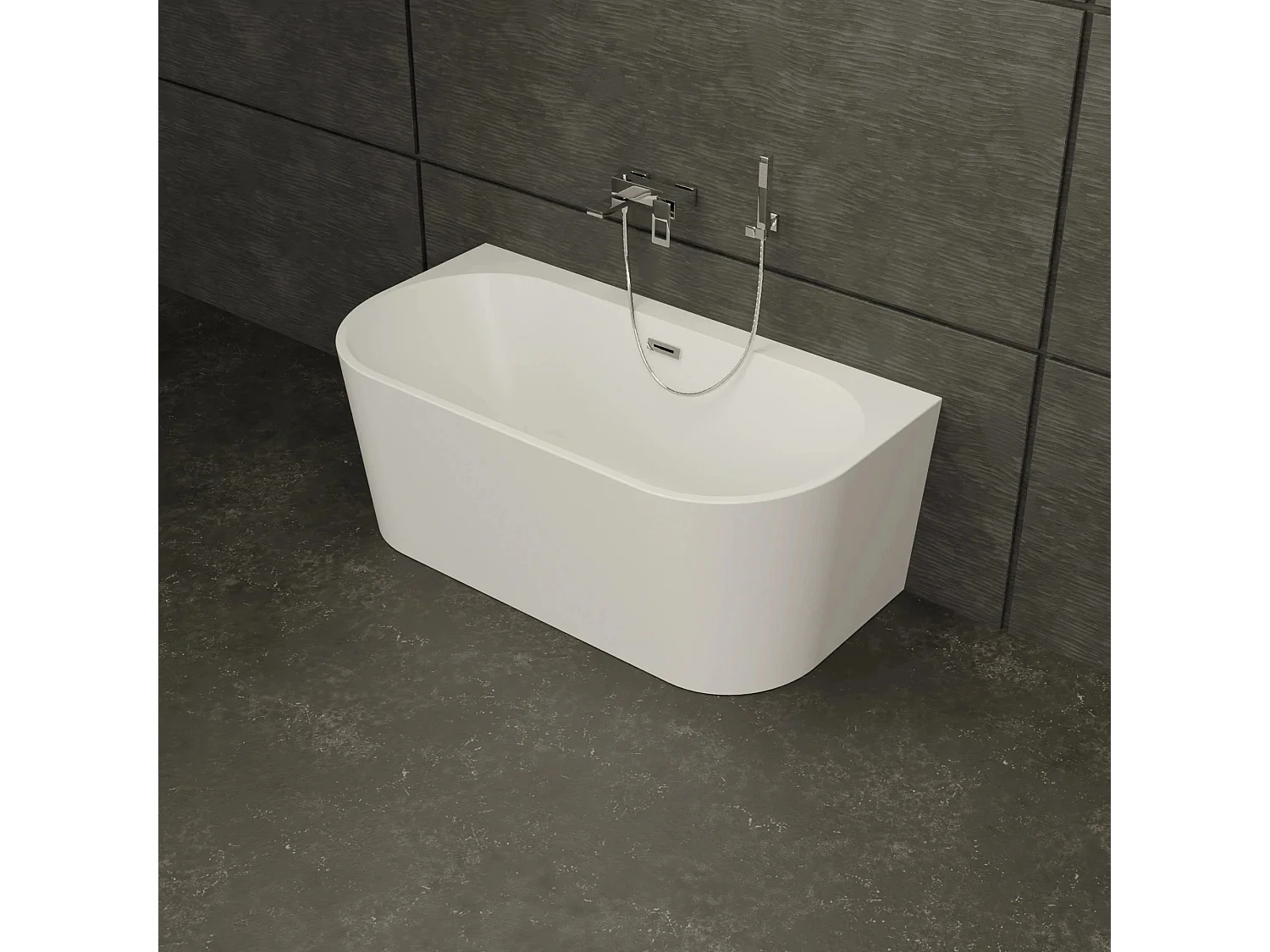 Baignoire Ilot Naos 150 blanche 150 x69 x58 cm, by SPALINA
