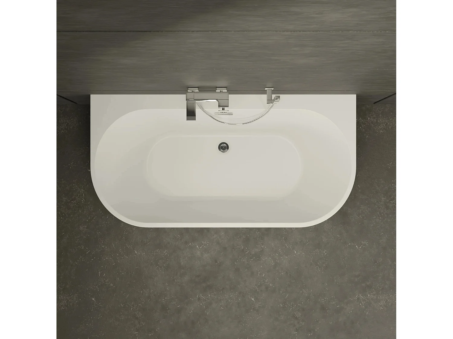 Baignoire Ilot Naos 150 blanche 150 x69 x58 cm, by SPALINA