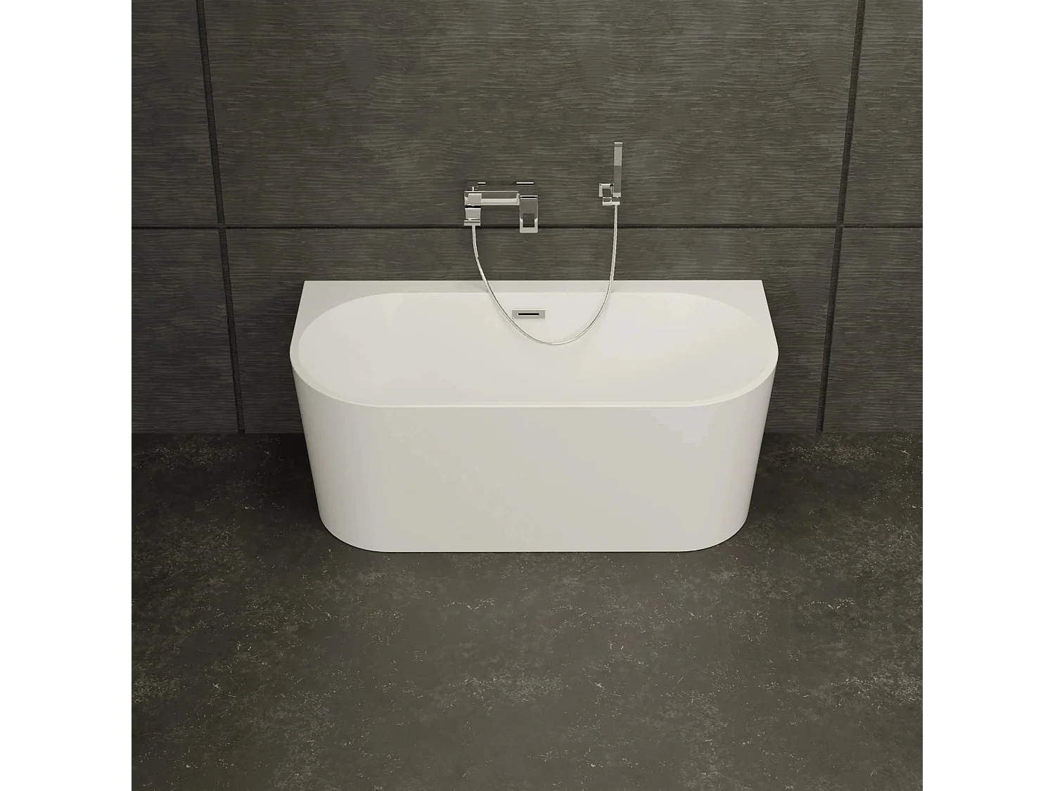 Baignoire Ilot Naos 150 blanche 150 x69 x58 cm, by SPALINA