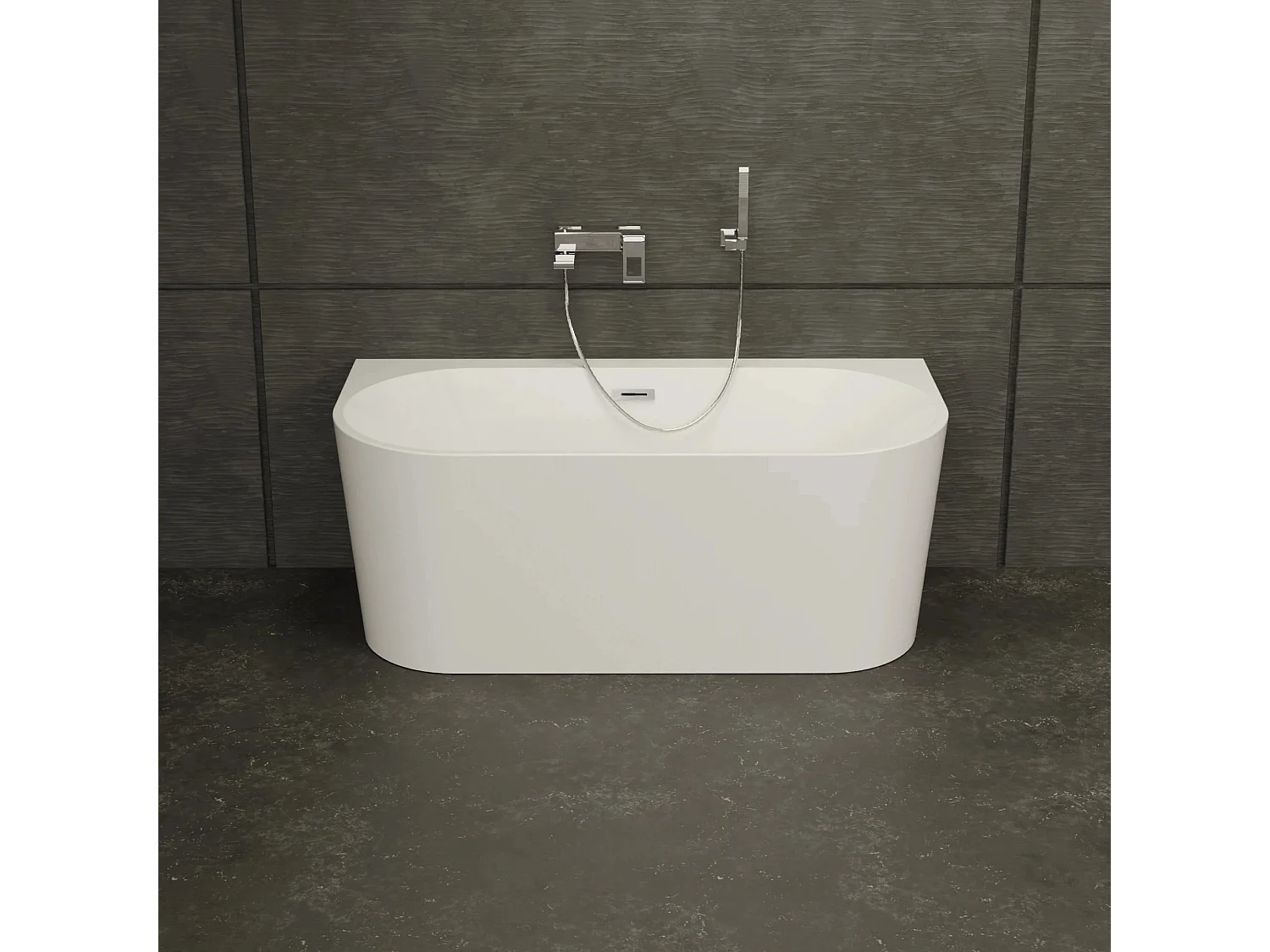 Baignoire Ilot Naos 150 blanche 150 x69 x58 cm, by SPALINA