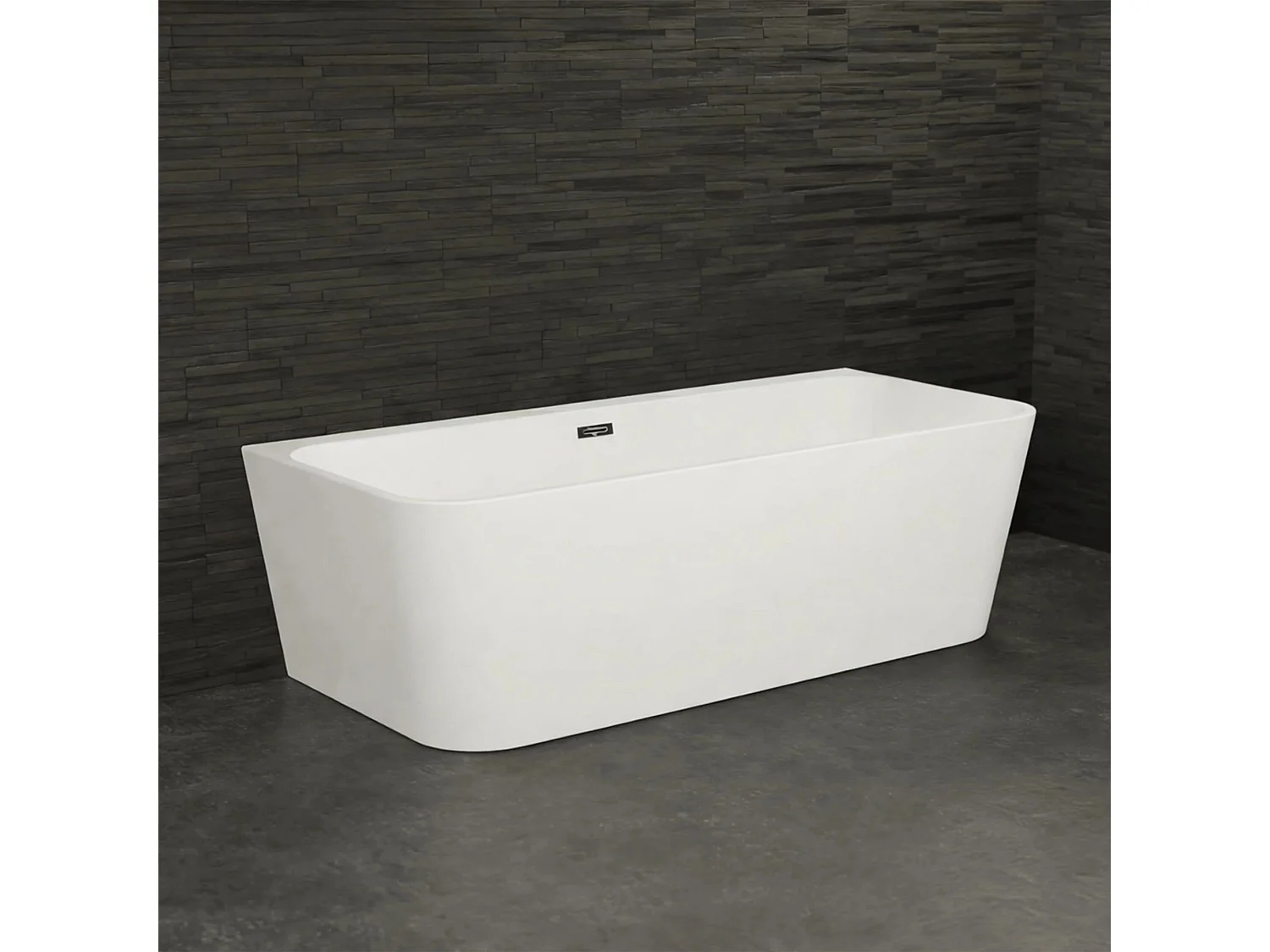 Bundle Mint 160 blanche + robinetterie Infinite chromée 160 x75 x57 cm, by SPALINA