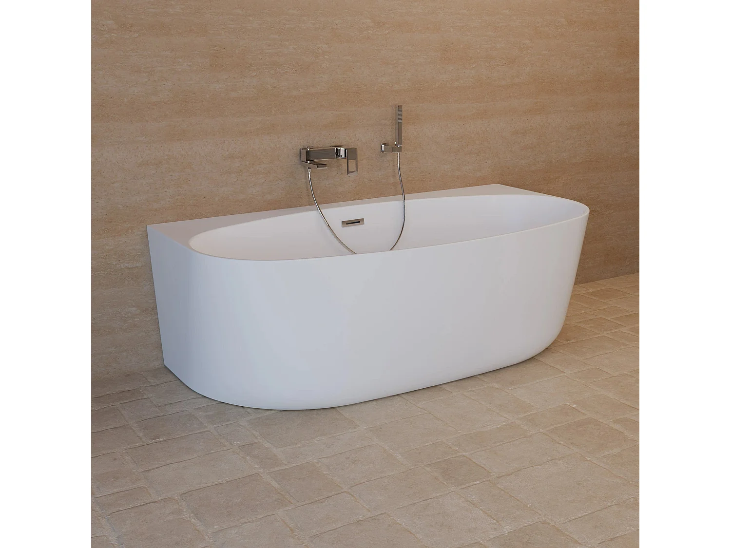 Baignoire Ilot Magic 170 blanche 170 x88 x58 cm, by SPALINA