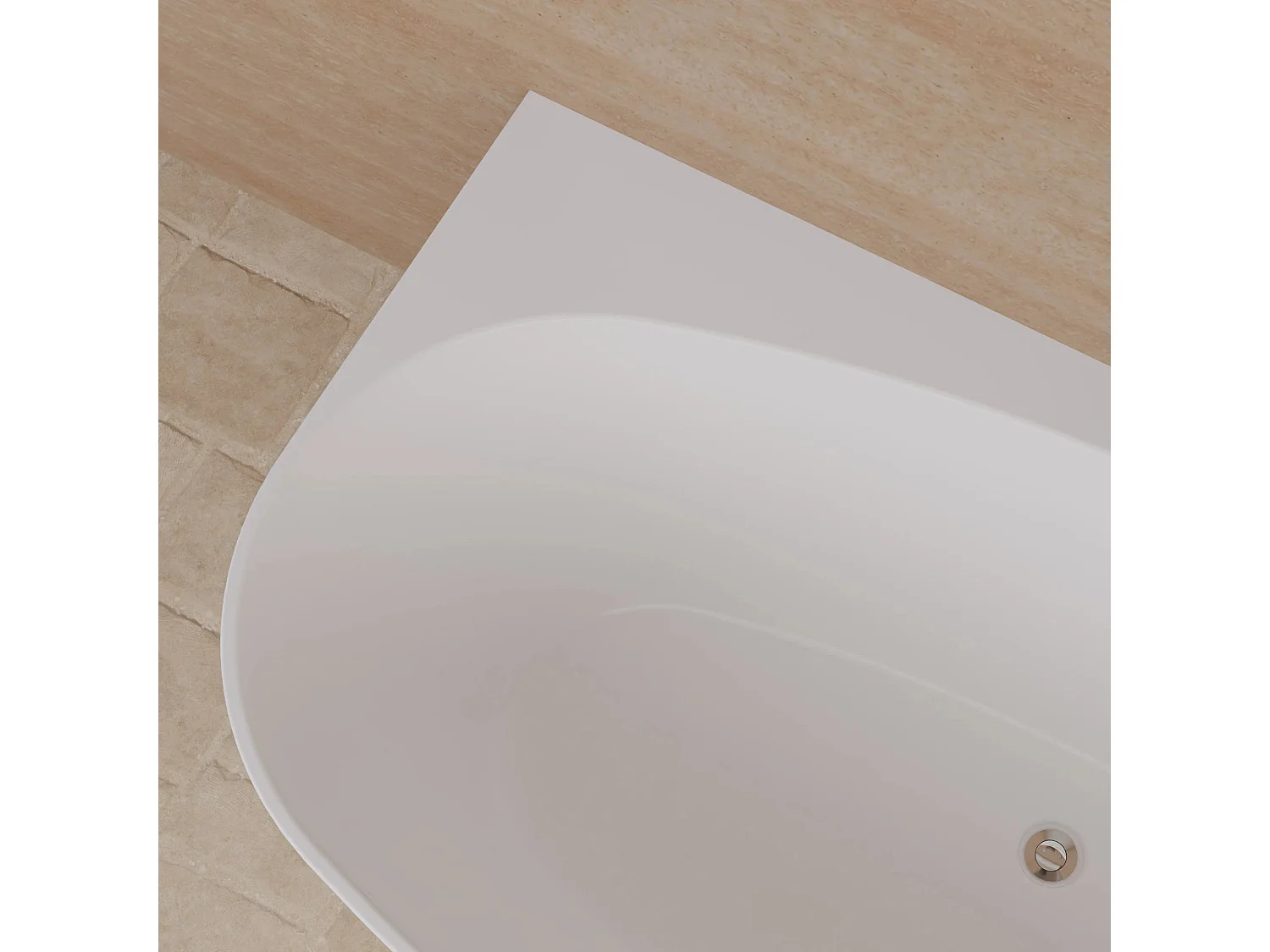 Baignoire Ilot Magic 170 blanche 170 x88 x58 cm, by SPALINA