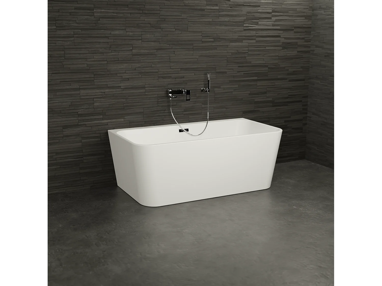 Baignoire Ilot Mint 150 blanche 150 x69 x57 cm, by SPALINA