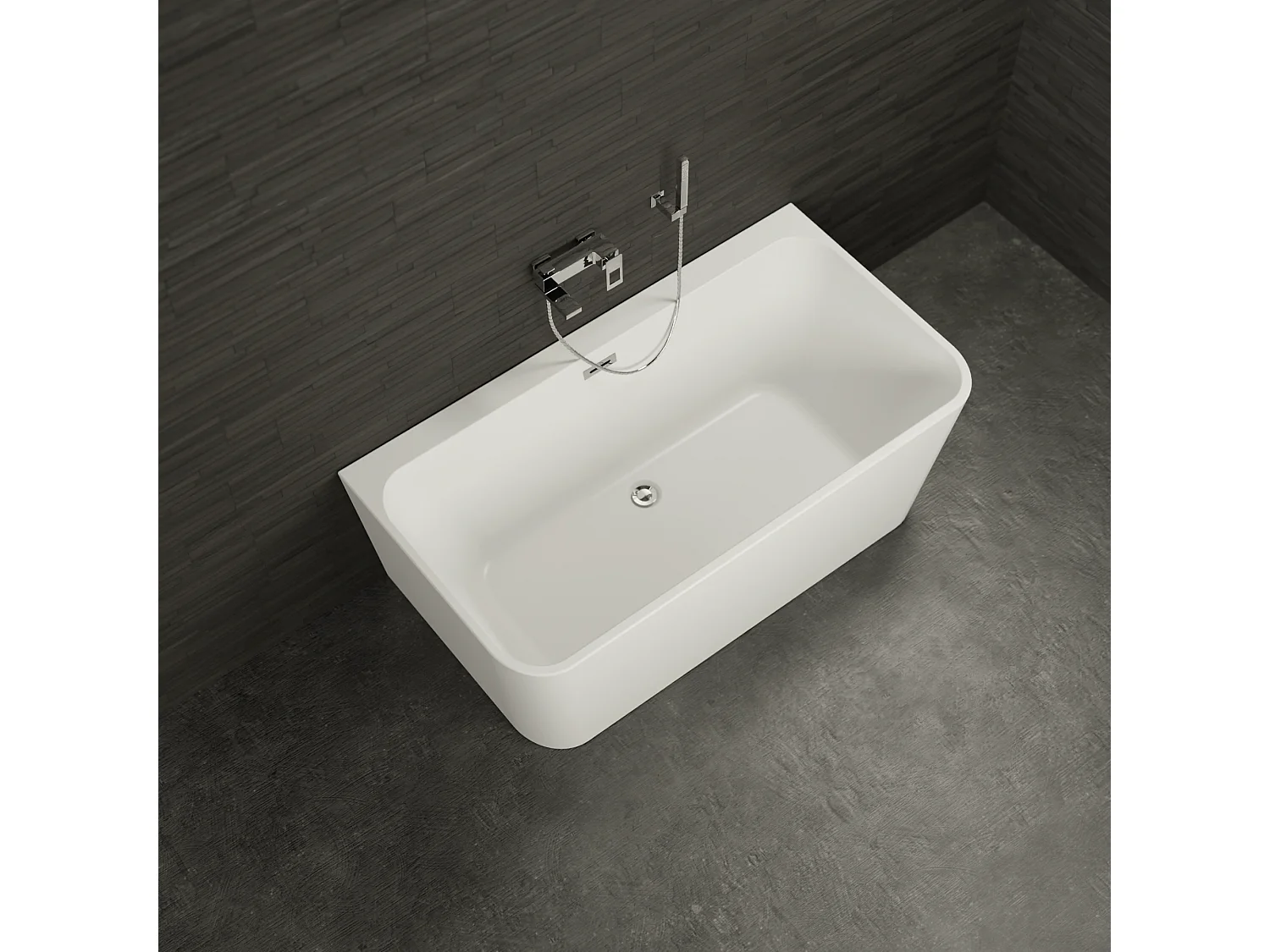 Baignoire Ilot Mint 150 blanche 150 x69 x57 cm, by SPALINA