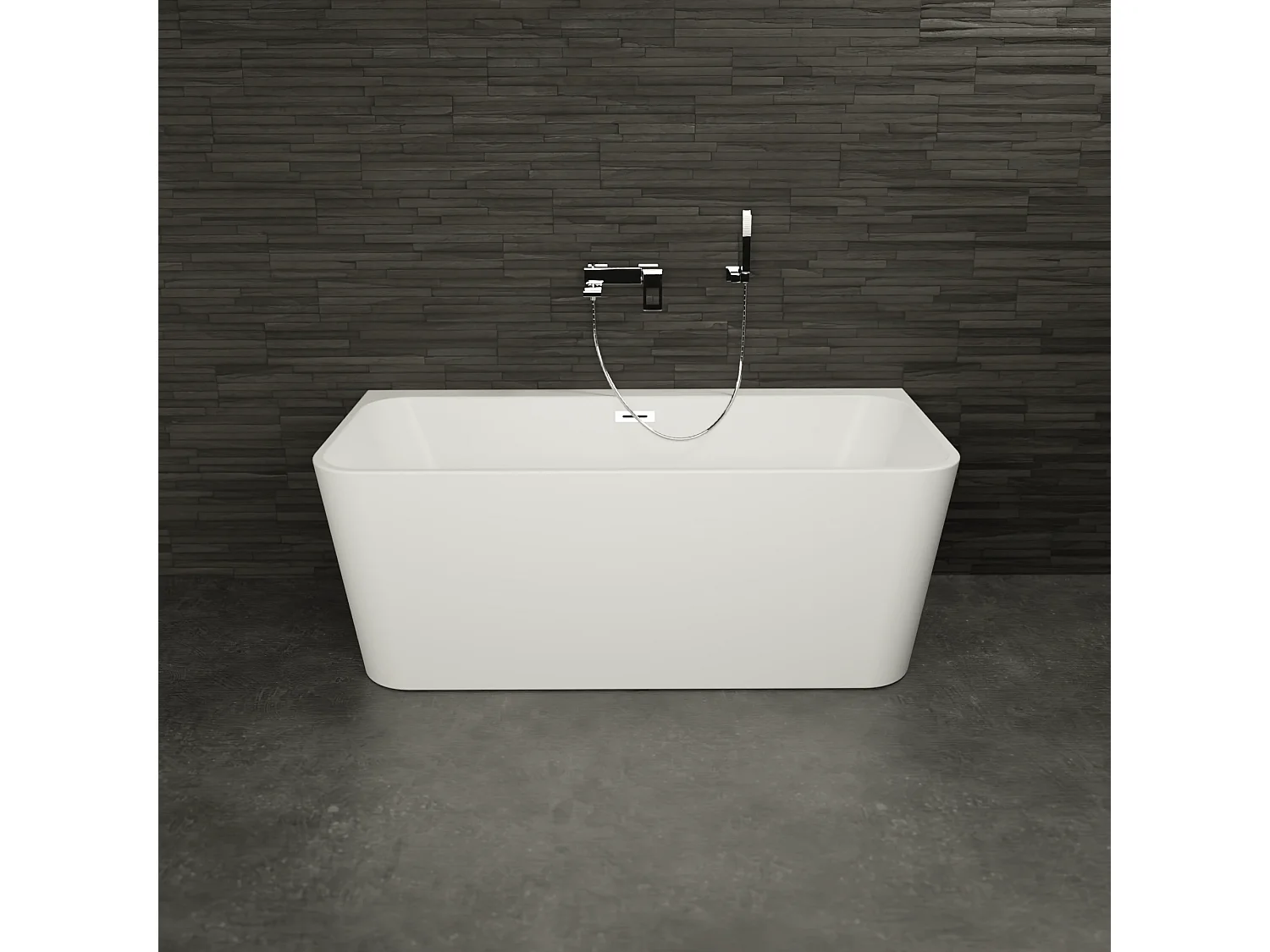 Baignoire Ilot Mint 150 blanche 150 x69 x57 cm, by SPALINA