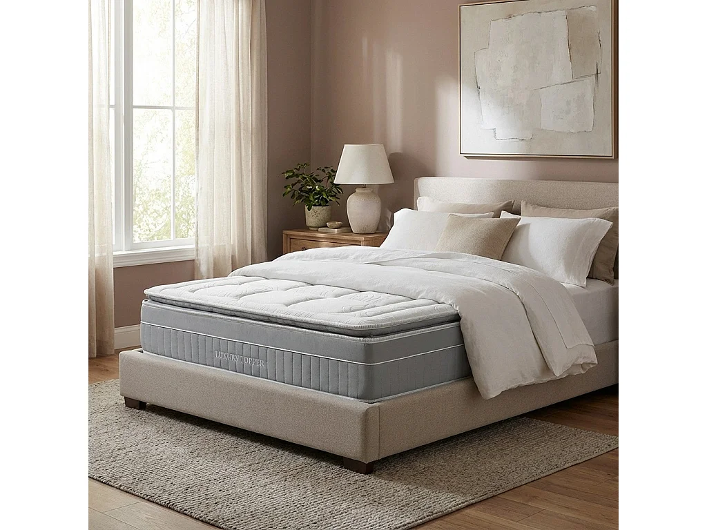 Matelas Luxury Topper - Ressorts Ensachés   Taille 190 x 140 cm Hauteur 30 cm