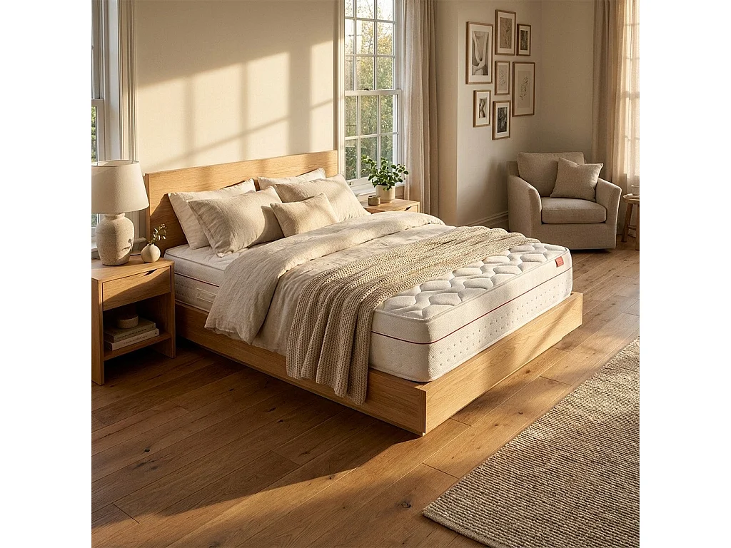 Matelas Deluxe Orthopédique  - Ressorts Ensachés   Taille 190 x 135 cm Hauteur 27 cm