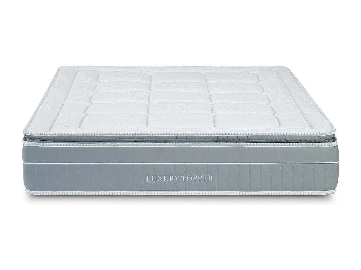 Matelas Luxury Topper - Ressorts Ensachés   Taille 200 x 200 cm Hauteur 30 cm