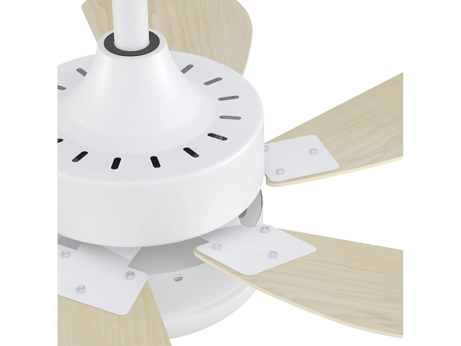 ZMH Ventilateur de Plafond 6 Pales Ø75cm Couleur du bois - Télécommande Silencieux Été/Hiver (Sans ampoule)