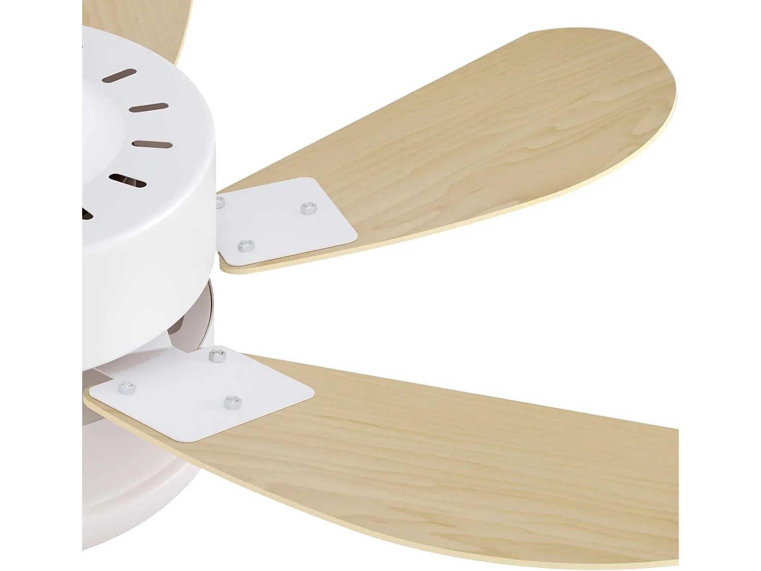 ZMH Ventilateur de Plafond 6 Pales Ø75cm Couleur du bois - Télécommande Silencieux Été/Hiver (Sans ampoule)