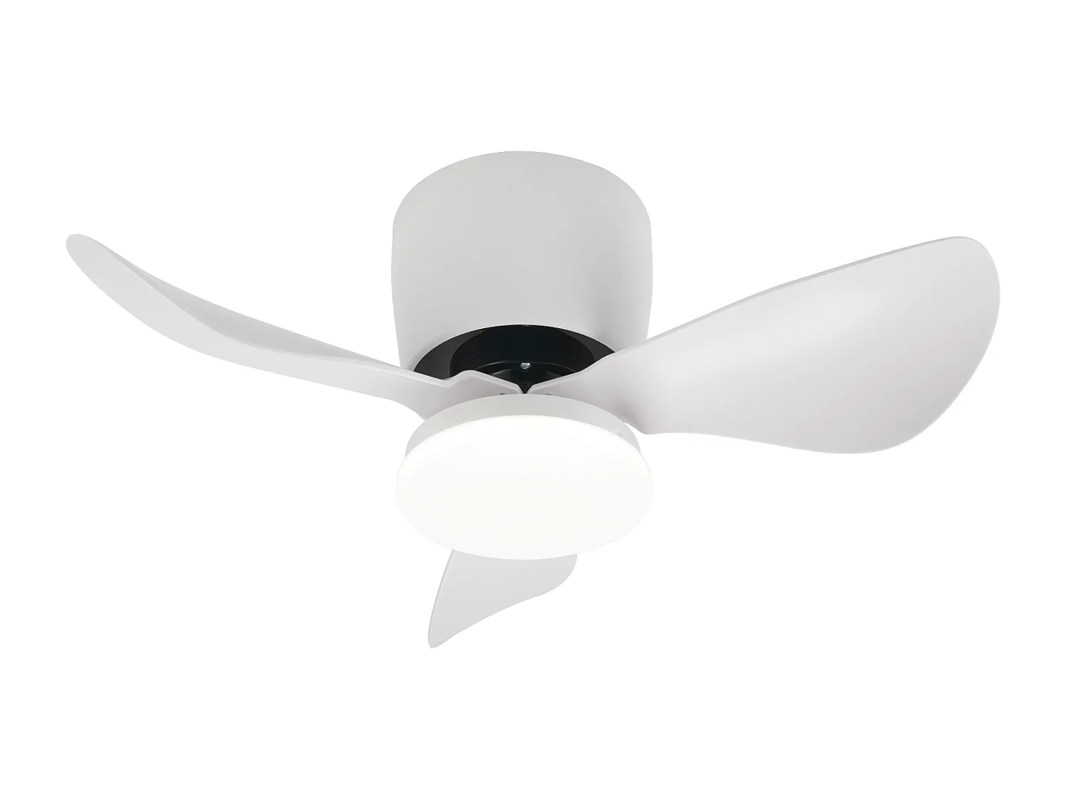ZMH Ventilateur Plafond LED 70cm - 23W Blanc, Dimmable, Télécommande, 6 Vitesses, Été/Hiver (Salon/Salle à Manger)