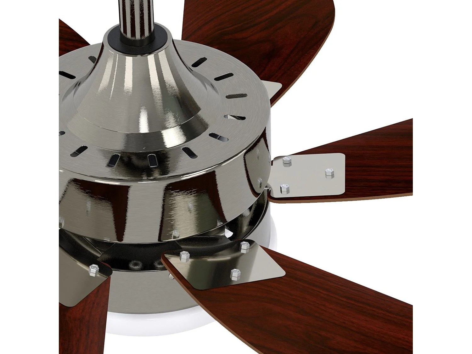 ZMH Ventilateur de Plafond Telecommand 6 Vitesses Télécommande Silencieux 6 Pales Ø75cm - Sans Ampoule Été/Hiver (Chambre/Cuisine)