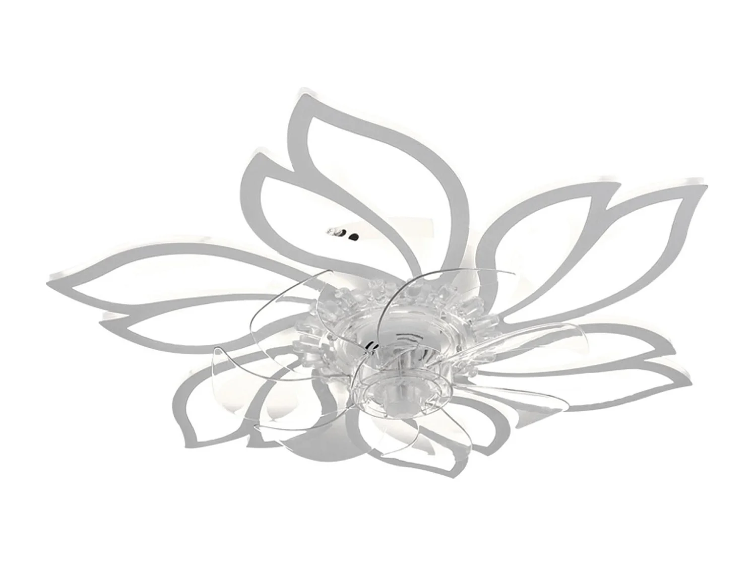 ZMH Ventilateur de plafond Lampe de plafond Ventilateur à intensité variable Timing Créatif 6 Lumièresc