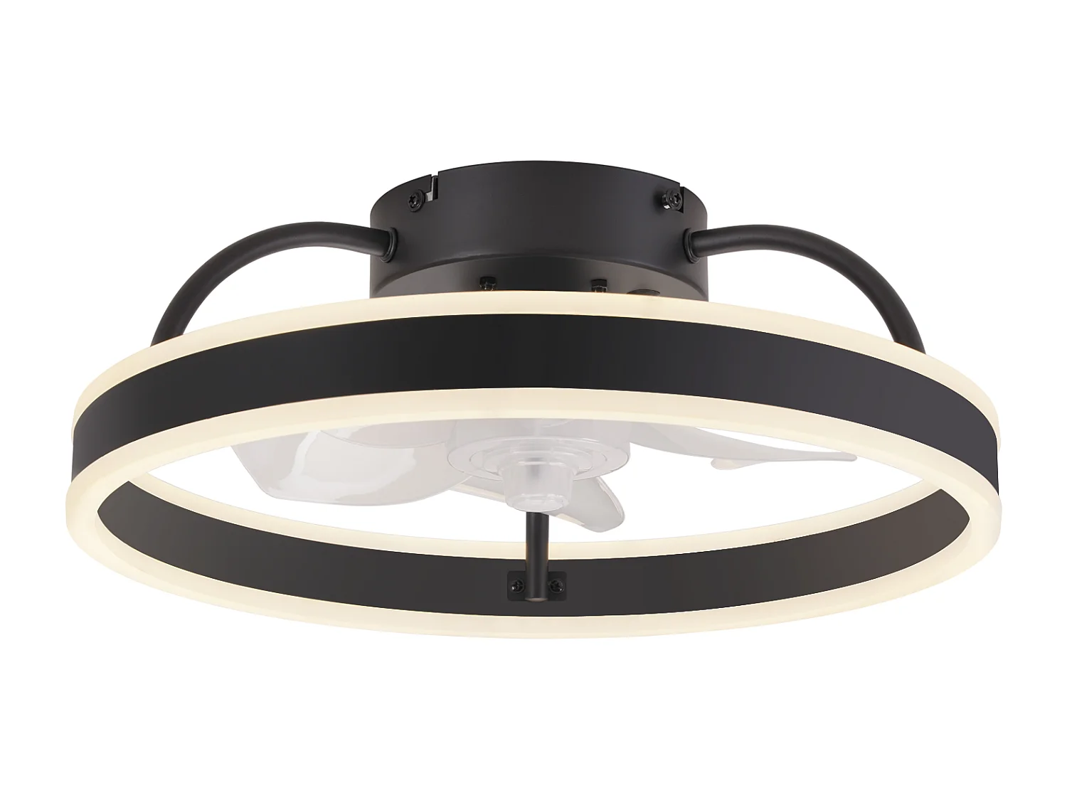 ZMH Ventilateur de plafond avec éclairage 34W 40cm Plafonnier silencieux à intensité variable pour chambre à coucher