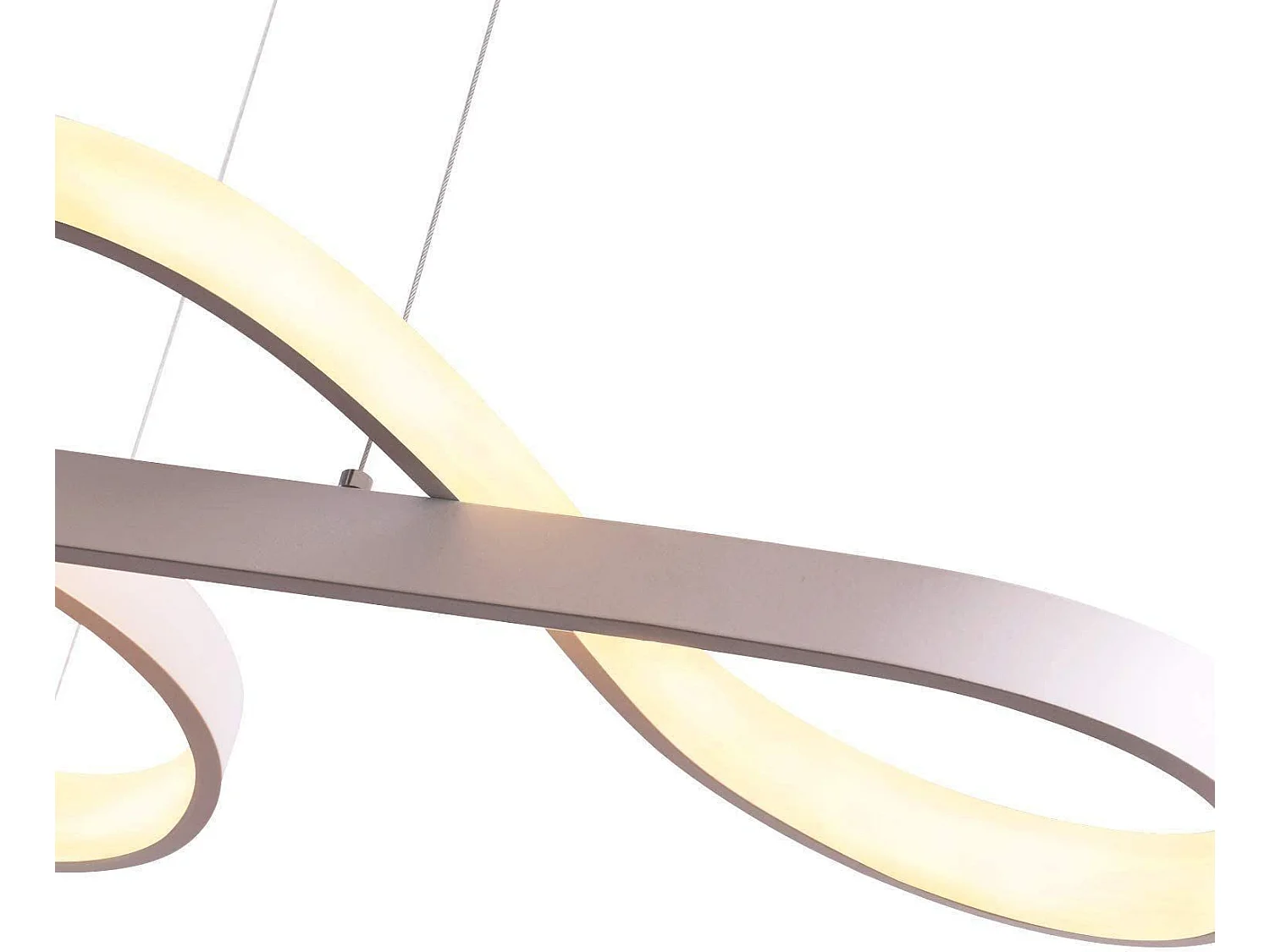 ZMH Suspension LED blanc 47W – Design symbole musical – Dimmable avec télécommande – Salon Salle à manger L.75 x H.160 cm