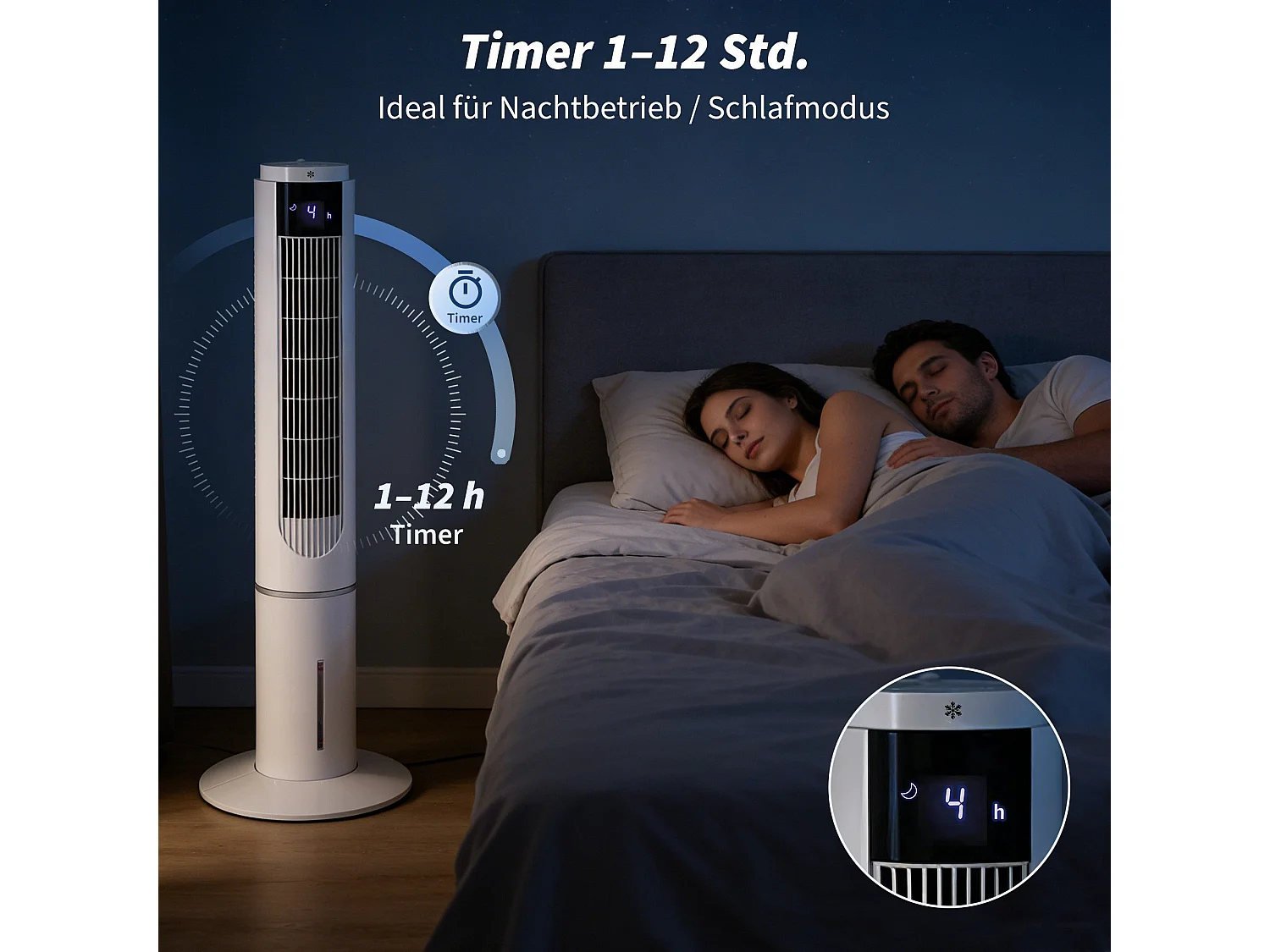 ZMH Ventilateur colonne rafraîchissant 3 modes 3 vitesses de ventilation oscillation 90° avce télécommande pour chambre bureau salon