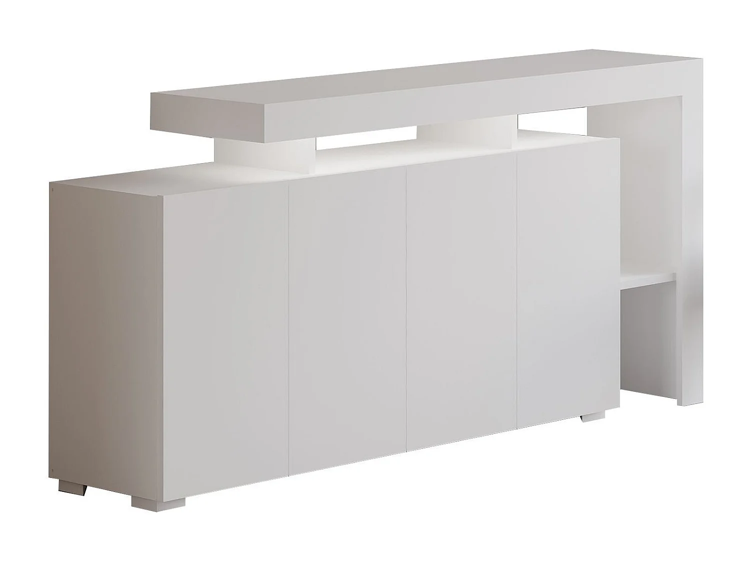 Buffet en bois "Beliz" - 170 x 35 x 80 cm - Blanc
