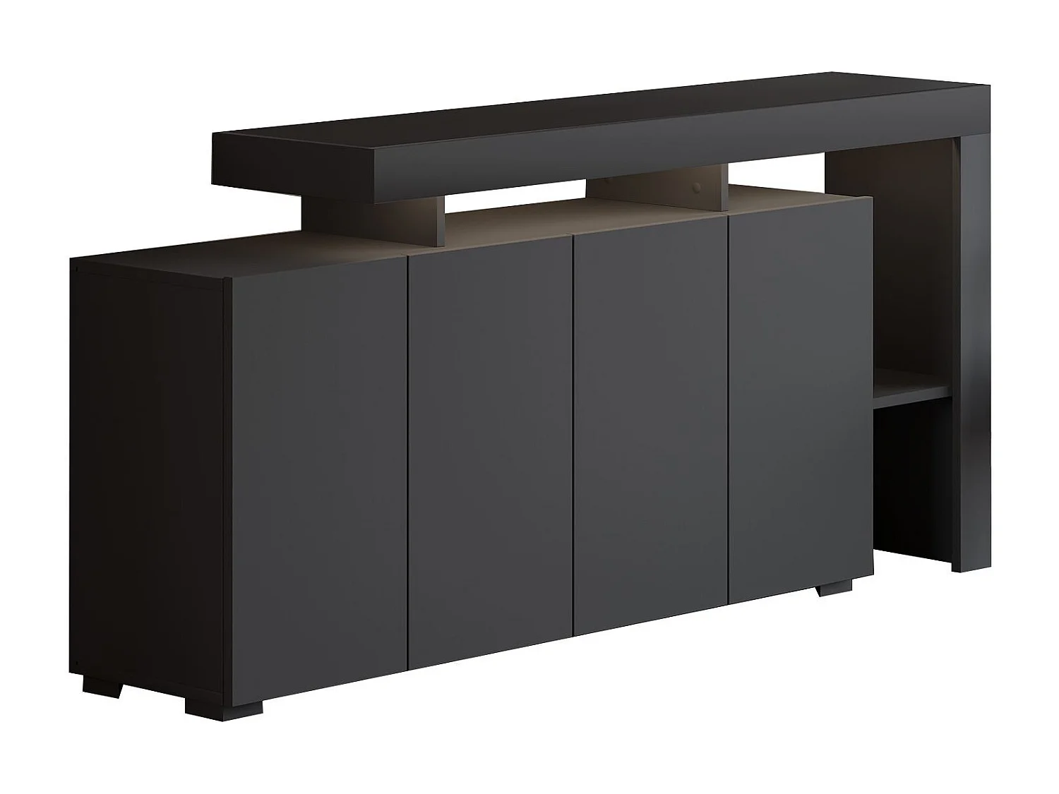 Buffet en bois "Beliz" - 170 x 35 x 80 cm - Anthracite