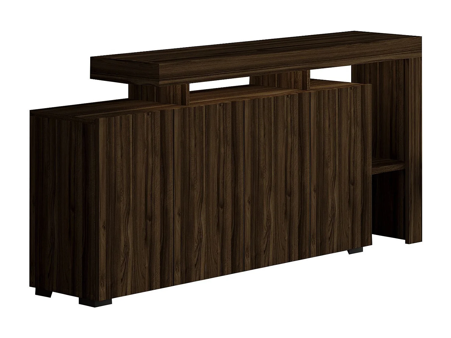 Buffet en bois "Beliz" - 170 x 35 x 80 cm - Noyer