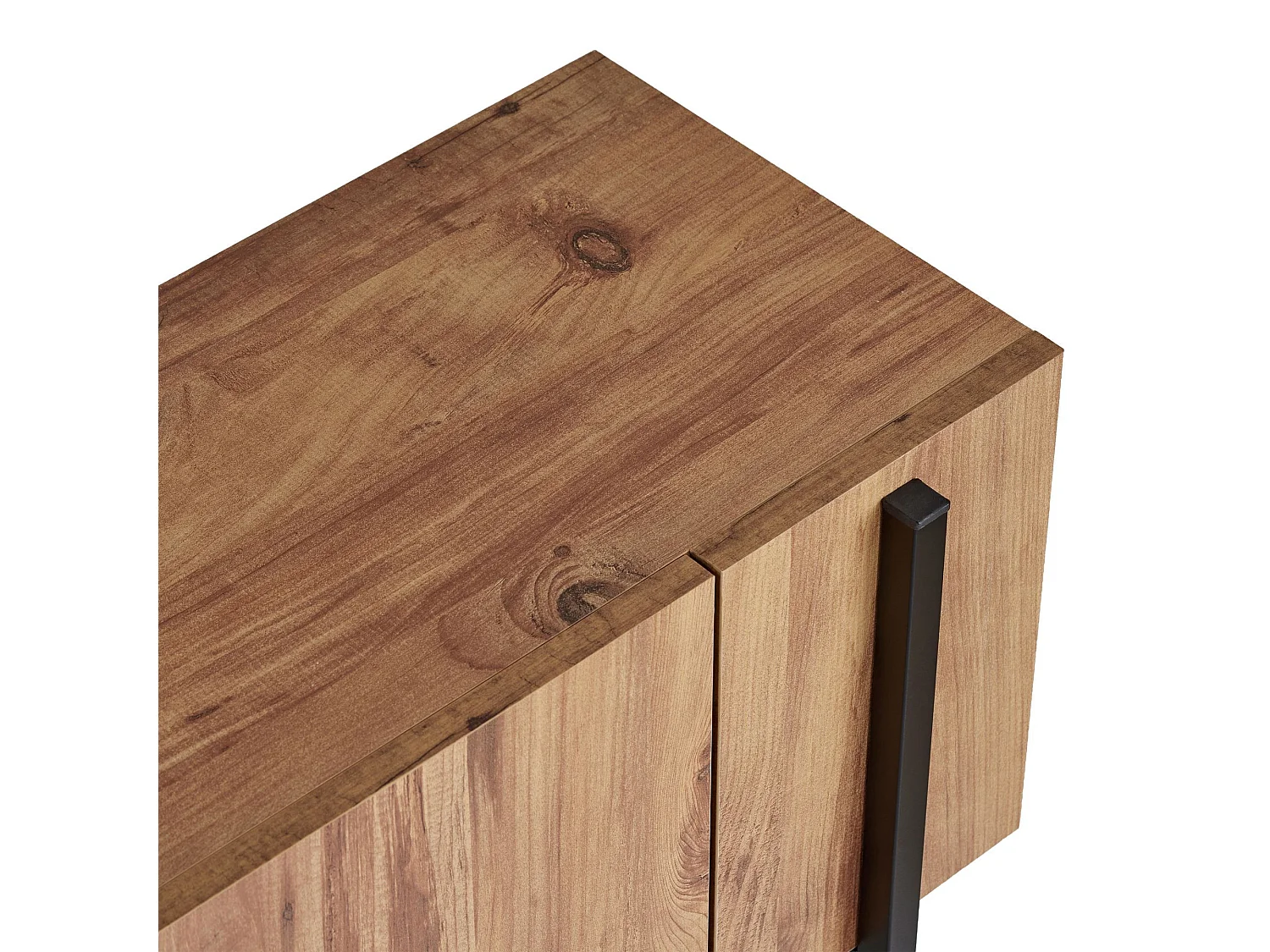 TV-Möbel aus Holz "Nexus" - 180 x 30 x 45 cm - Atlantische Kiefer / Schwarz