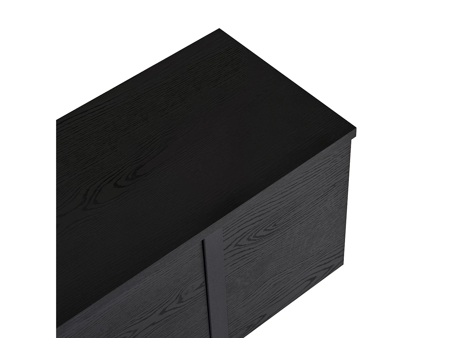 TV-Möbel aus Holz "Onera" - 180 x 30 x 50 cm - Holz Schwarz / Schwarz