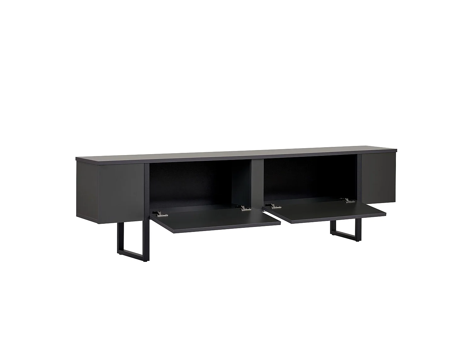 "Onera" Trä TV-stativ - Antracit/Svart - 180 x 30 x 50 cm - Industriell stil