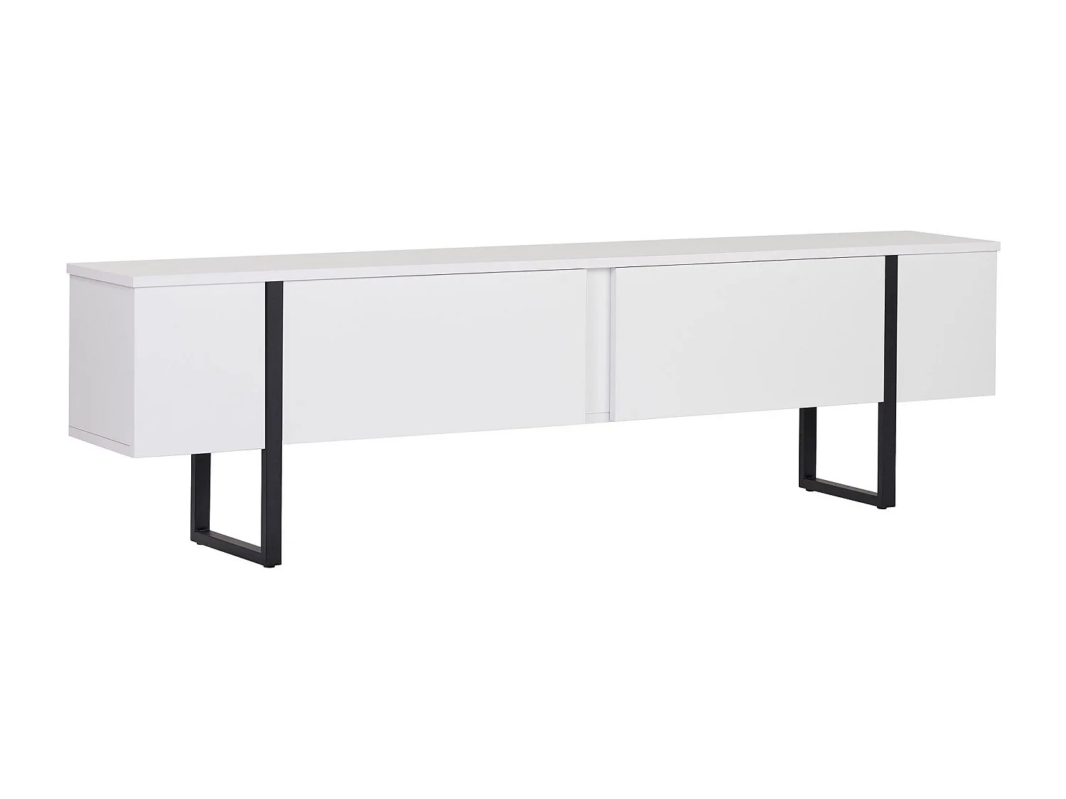 TV-Möbel aus Holz "Onera" - 180 x 30 x 45 cm - WhiteBlack