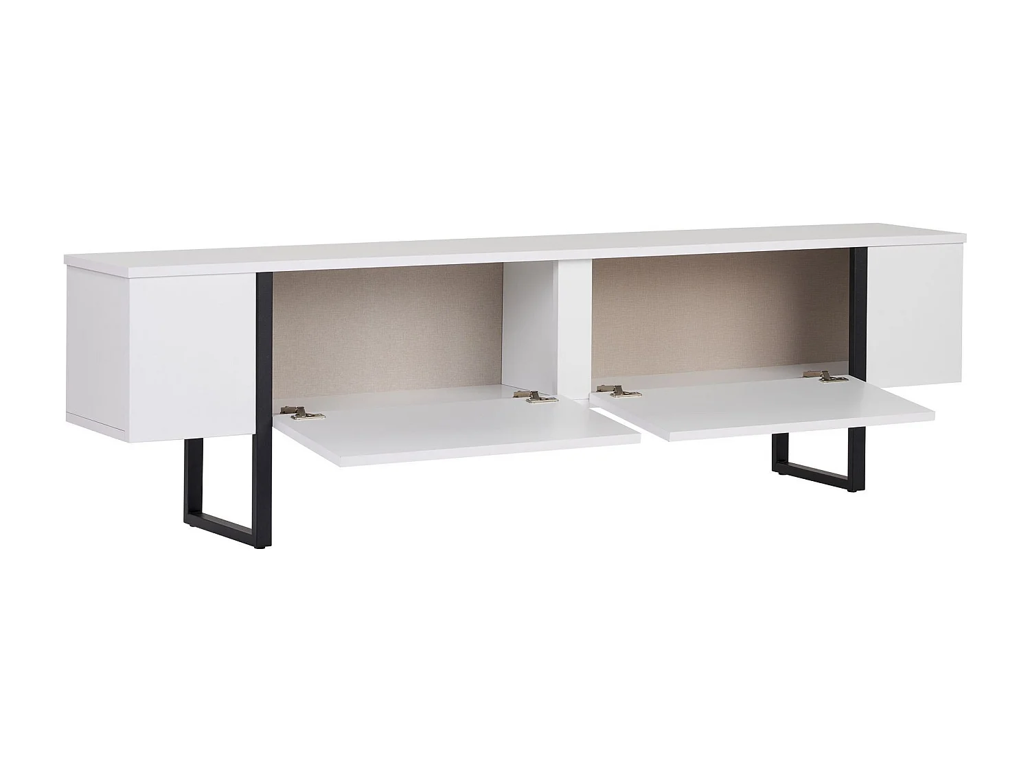 TV-Möbel aus Holz "Onera" - 180 x 30 x 45 cm - WhiteBlack