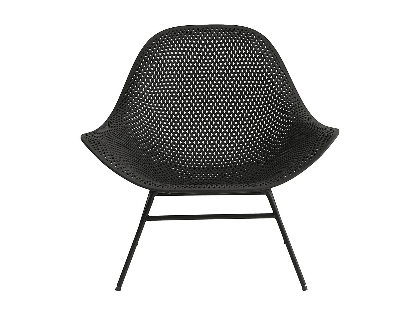 Lot de 2 fauteuils de jardin avec table basse "Soléna" - Noir