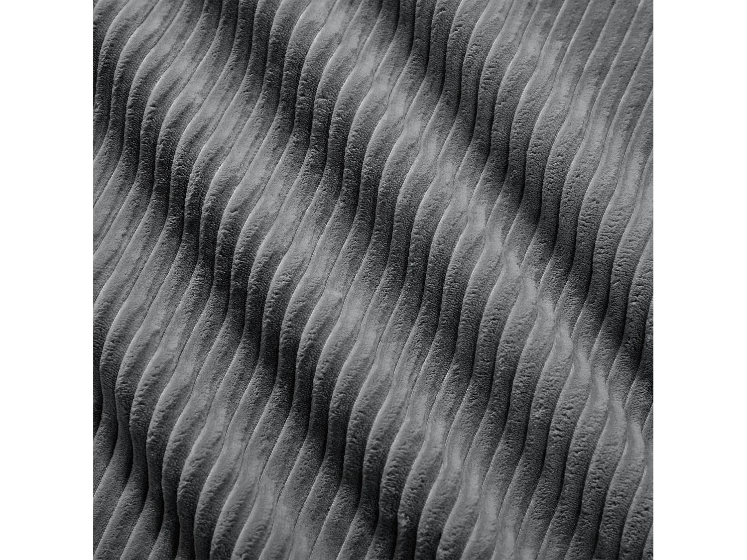 Canapé 2 places loveseat modulable en velours côtelé gris avec accoudoirs courbés, confort premium, sans montage