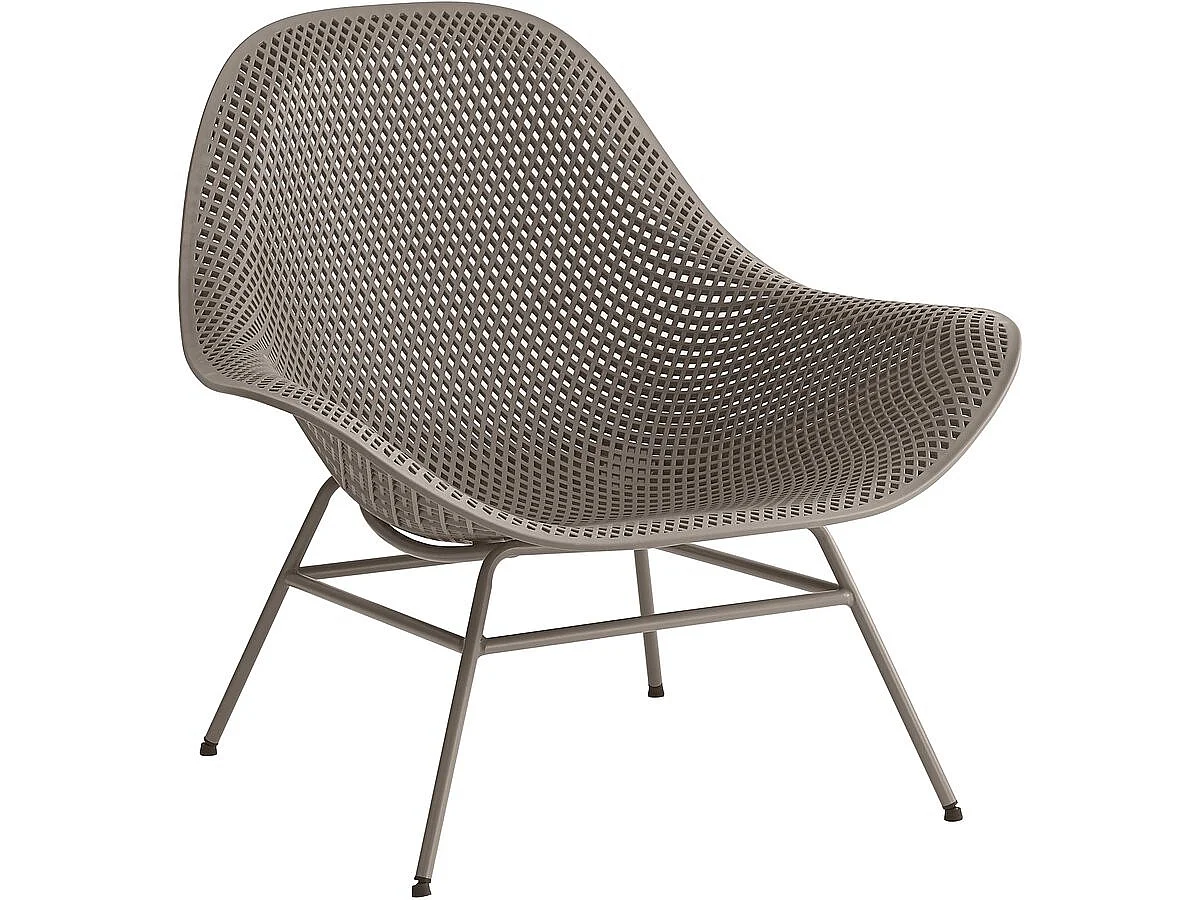 "Soléna" Taupe 2-Sits Trädgårds Lounge Set med soffbord - Modern Design, Stabil Metallstruktur