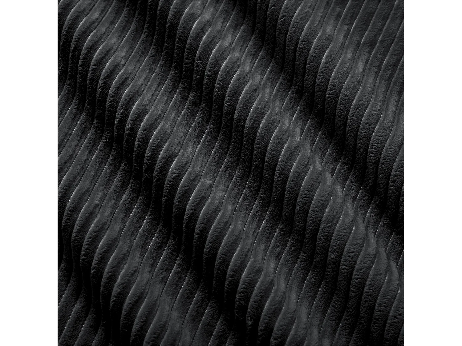 Canapé fauteuil modulable sans accoudoirs en velours côtelé noir 90x103cm