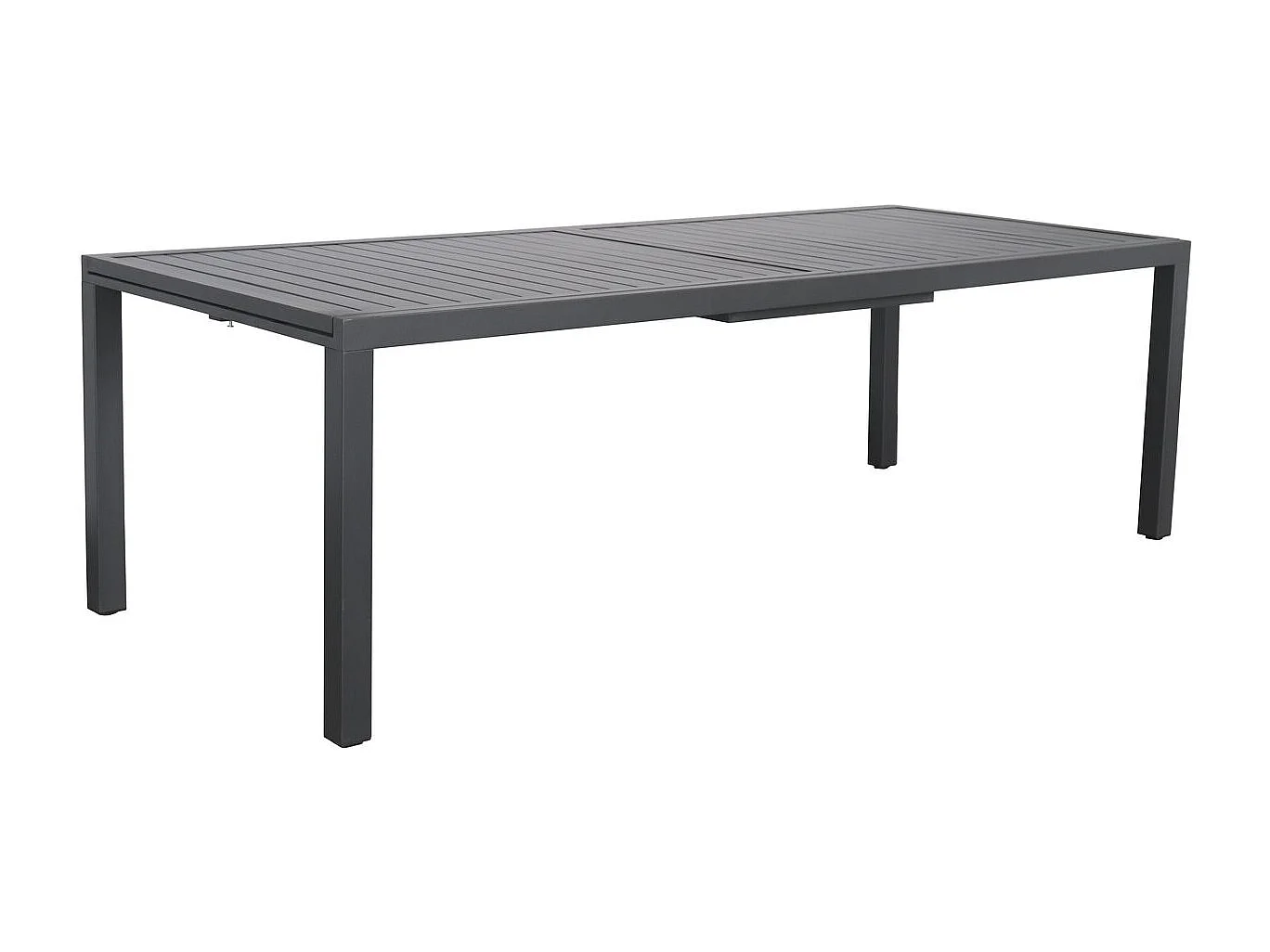 Mesa de jardim metálica extensível "Salou" - 240/300 x 100 x 75 cm - Cinzento