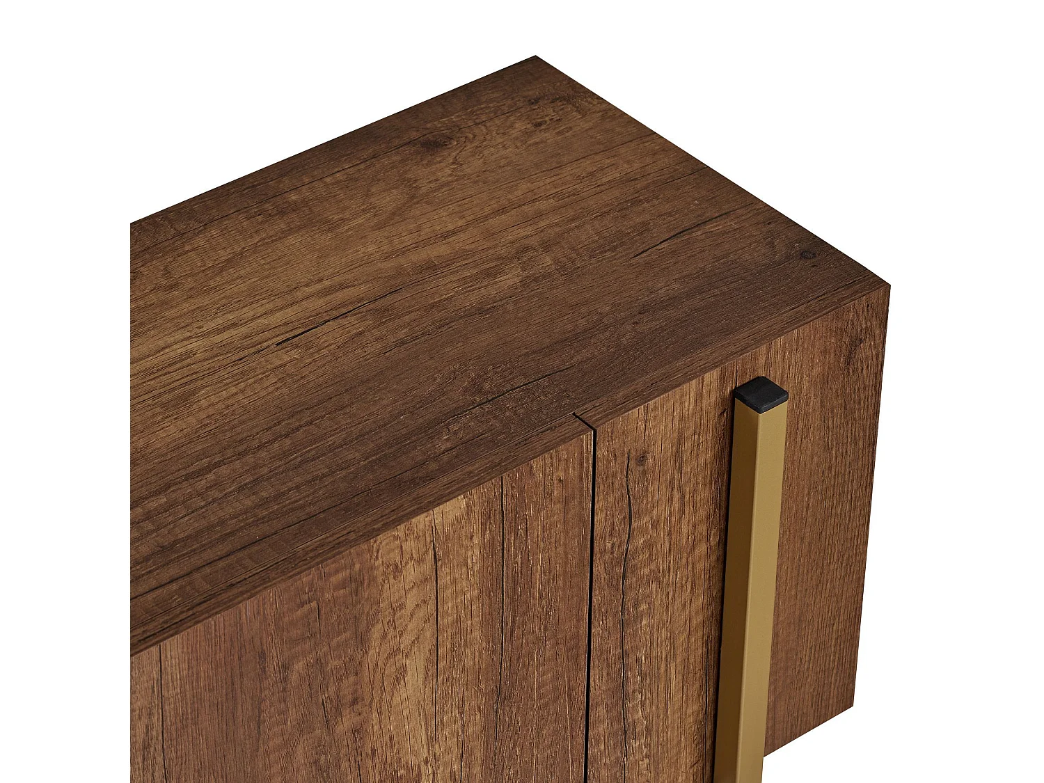 TV-Möbel aus Holz "Nexus" - 180 x 30 x 45 cm - Nussbaum Barock Gold