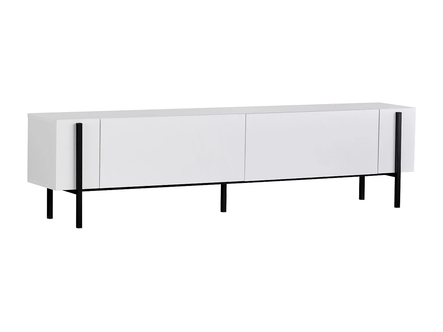 TV-Möbel aus Holz "Nexus" - 180 x 30 x 45 cm - Holz Schwarz / Schwarz