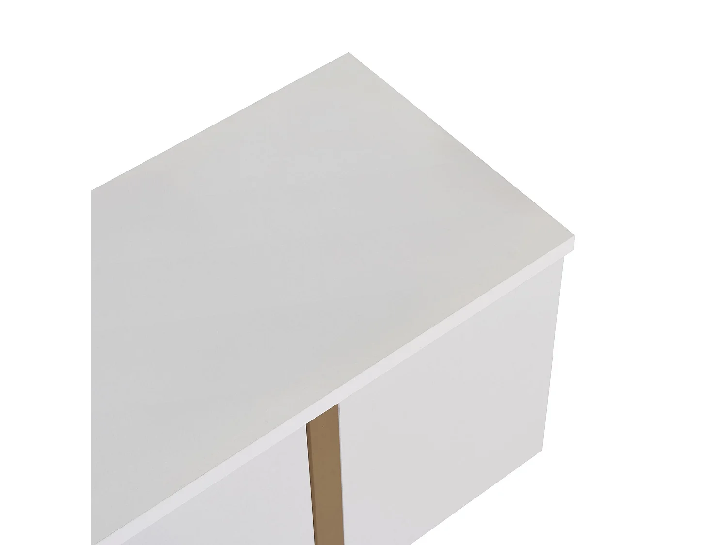 TV-Möbel aus Holz "Onera" - 180 x 30 x 50 cm - Weiß / Gold