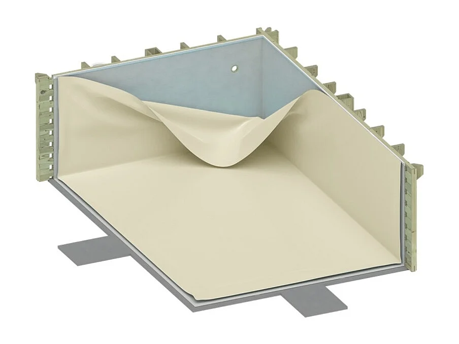 Piscina in legno AQUA 4.65 x 2.85 - H.1.24 m, sabbia, con supporti da cementare - BAS7306OSPI3 - ALTANKA