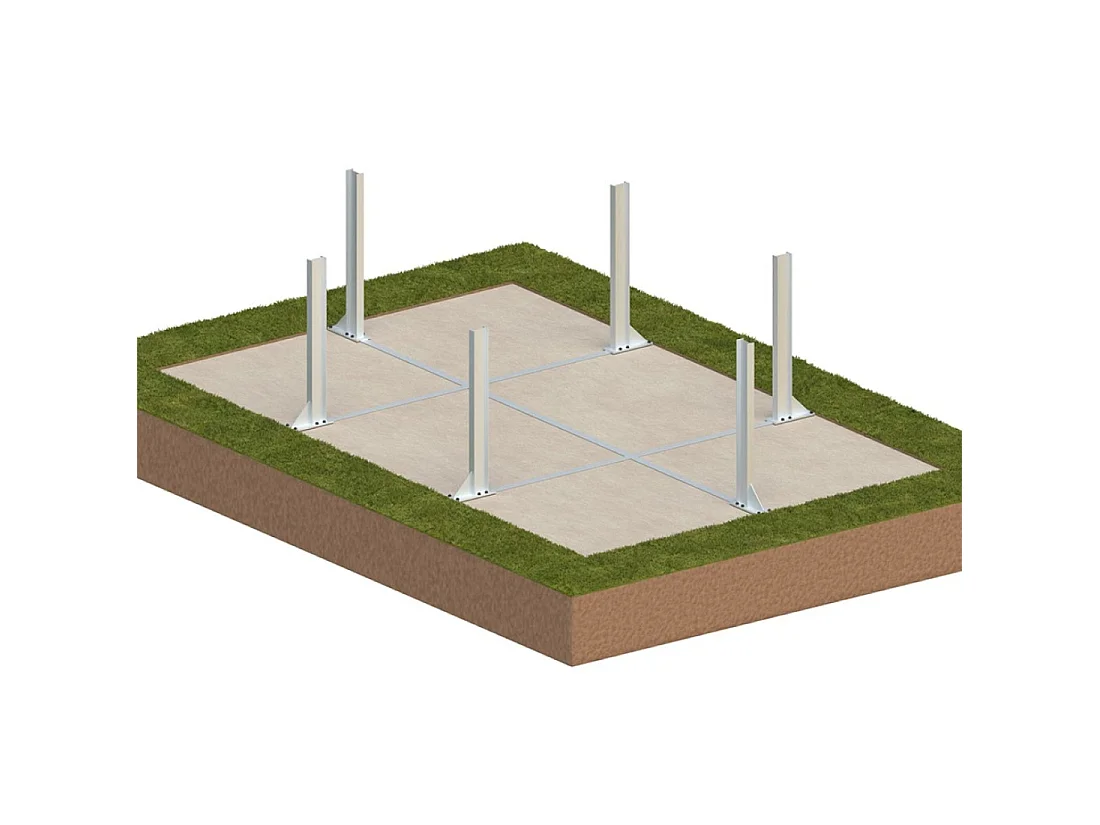 Piscina in legno AQUA 4.65 x 2.85 – H.1.24 m con spiaggia, grigio, Su telaio - senza cementazione - BAS7306OSPU2+PLA306 - ALTANKA