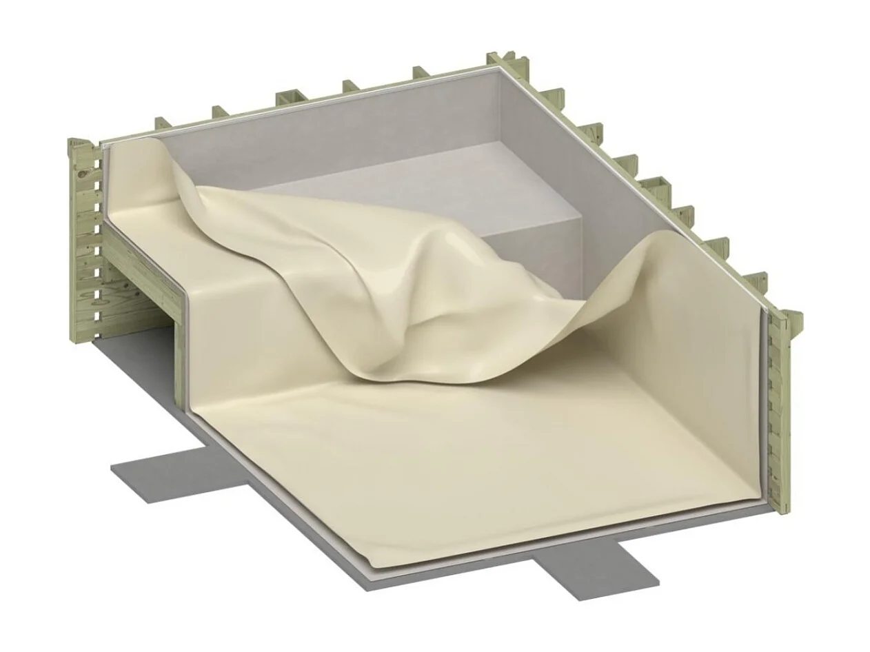 Piscine en bois NEMO 4.3 x 3 - H.1.31 m avec plage, sable, cadre en métal - sans dalle - BAS7303OSPU3+PLA303 - ALTANKA