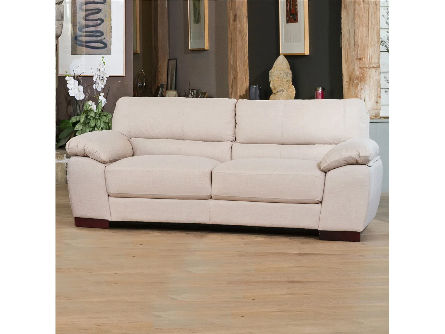 Westbrook 3 Seat Textured Fabric Sofa