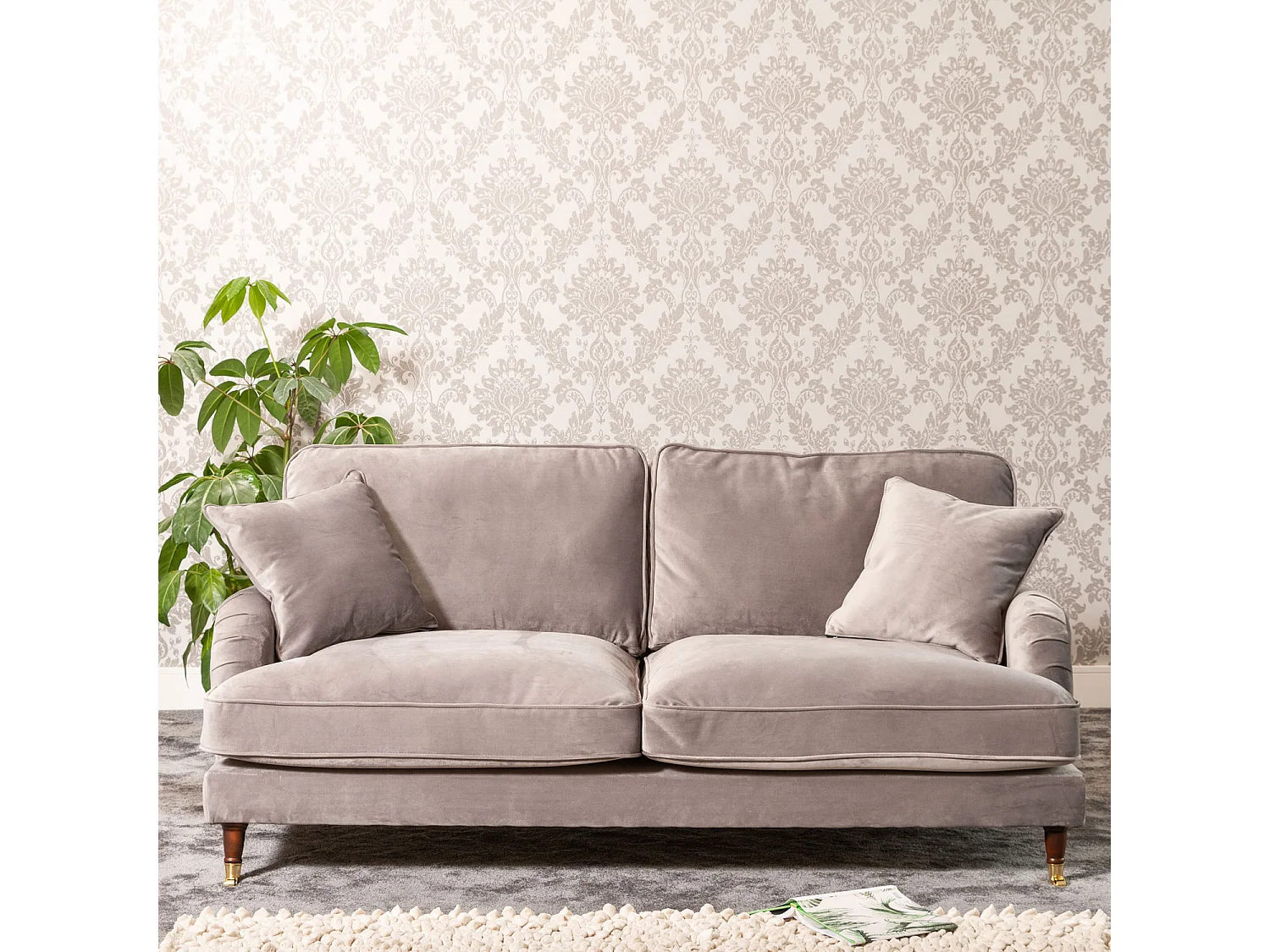 Mackenzie 3 Seat Velvet Sofa
