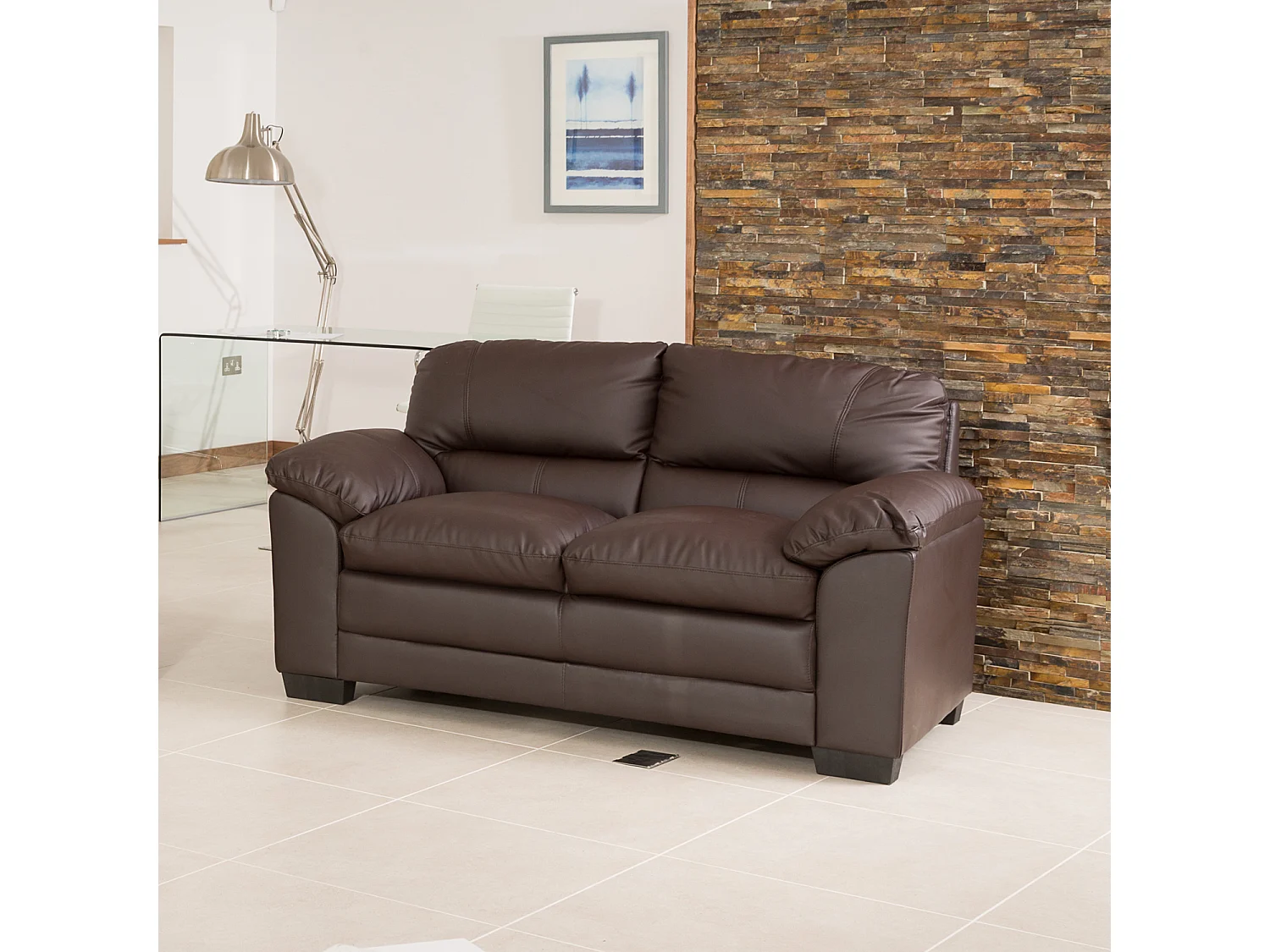 Genoa 2 Seat Leather Sofa